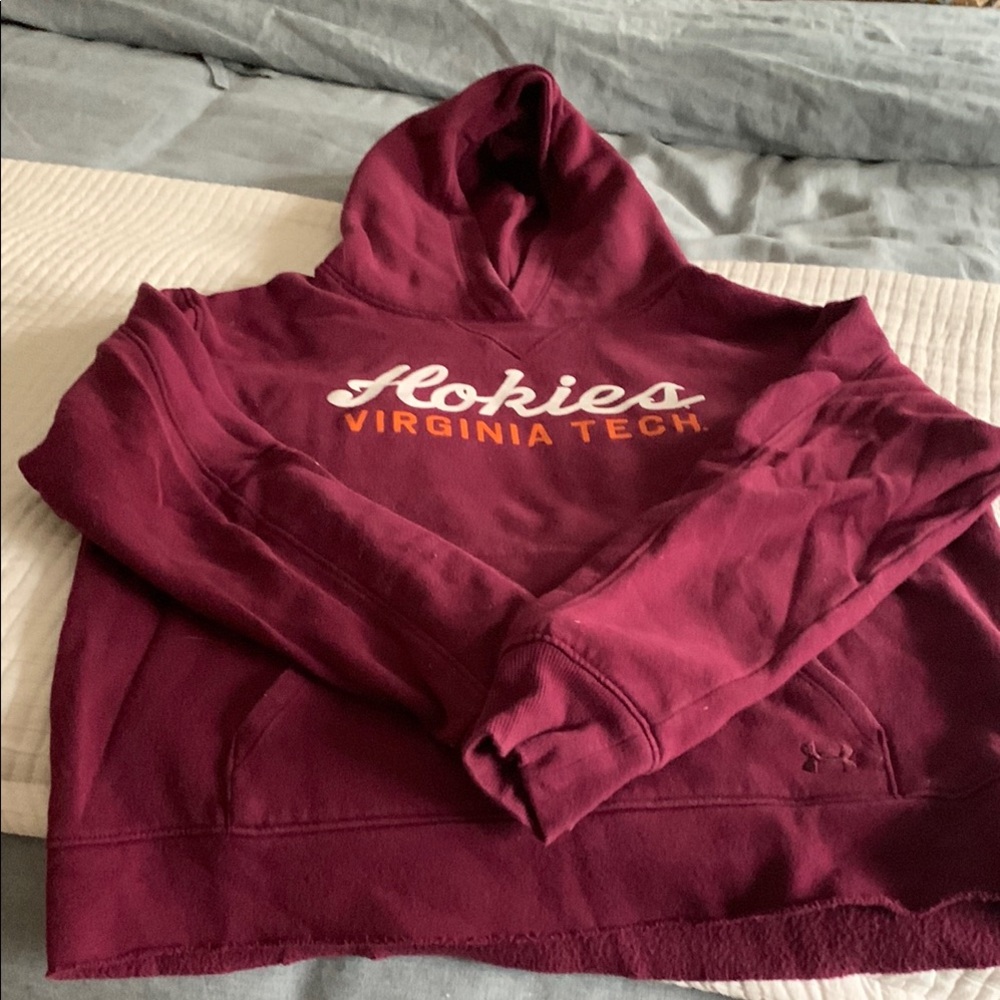 Under Armour Virginia Tech Maroon Hoodie. Like new!